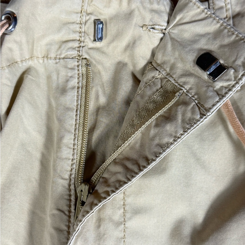 Ralph Lauren Women's Khaki Cargo Pants Size 10 Elastic Drawstring lightweight - Picture 4 of 8
